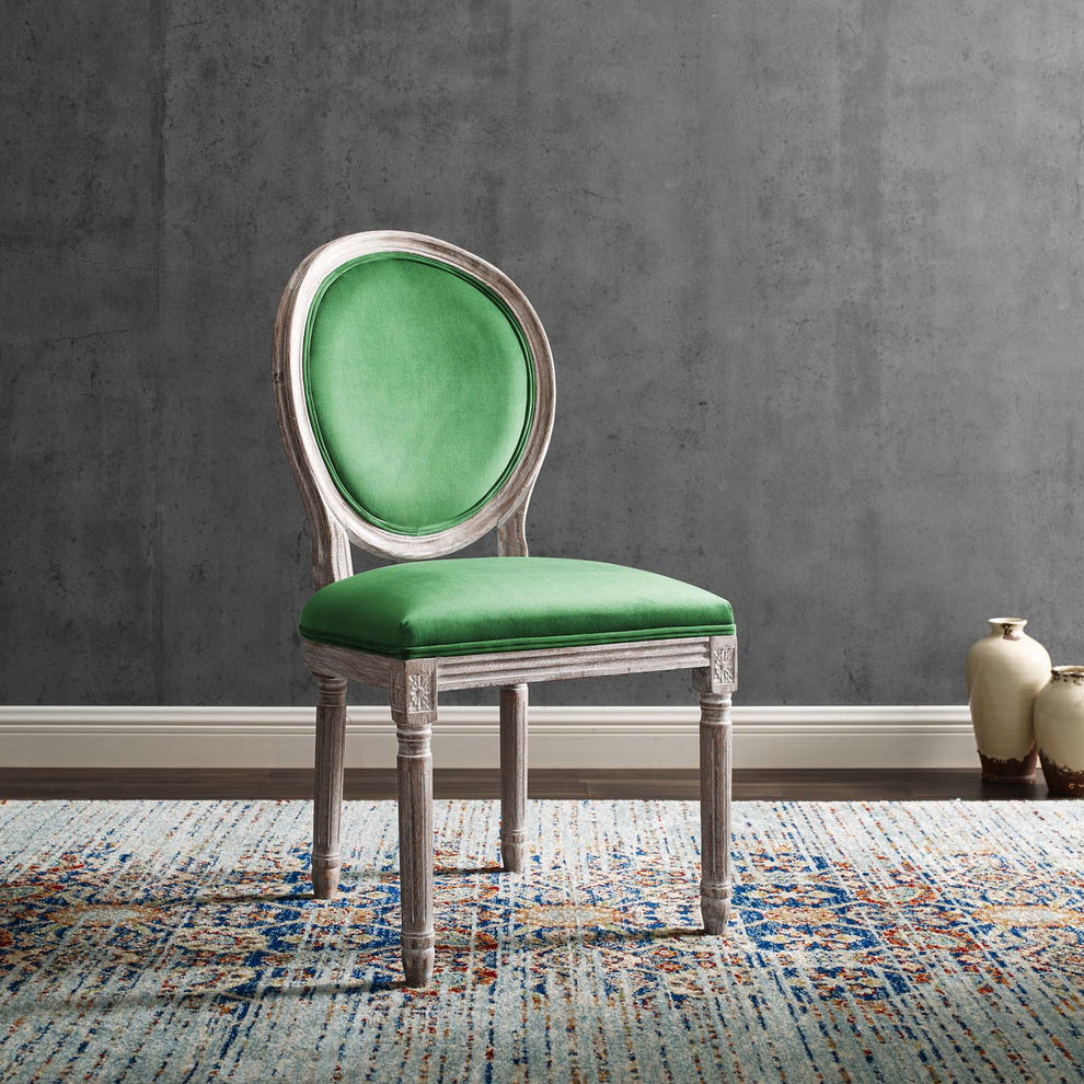 Modway Emanate Vintage French Performance Velvet Dining Side Chair - EEI-4668 | Dining Chairs | Modishstore - 1