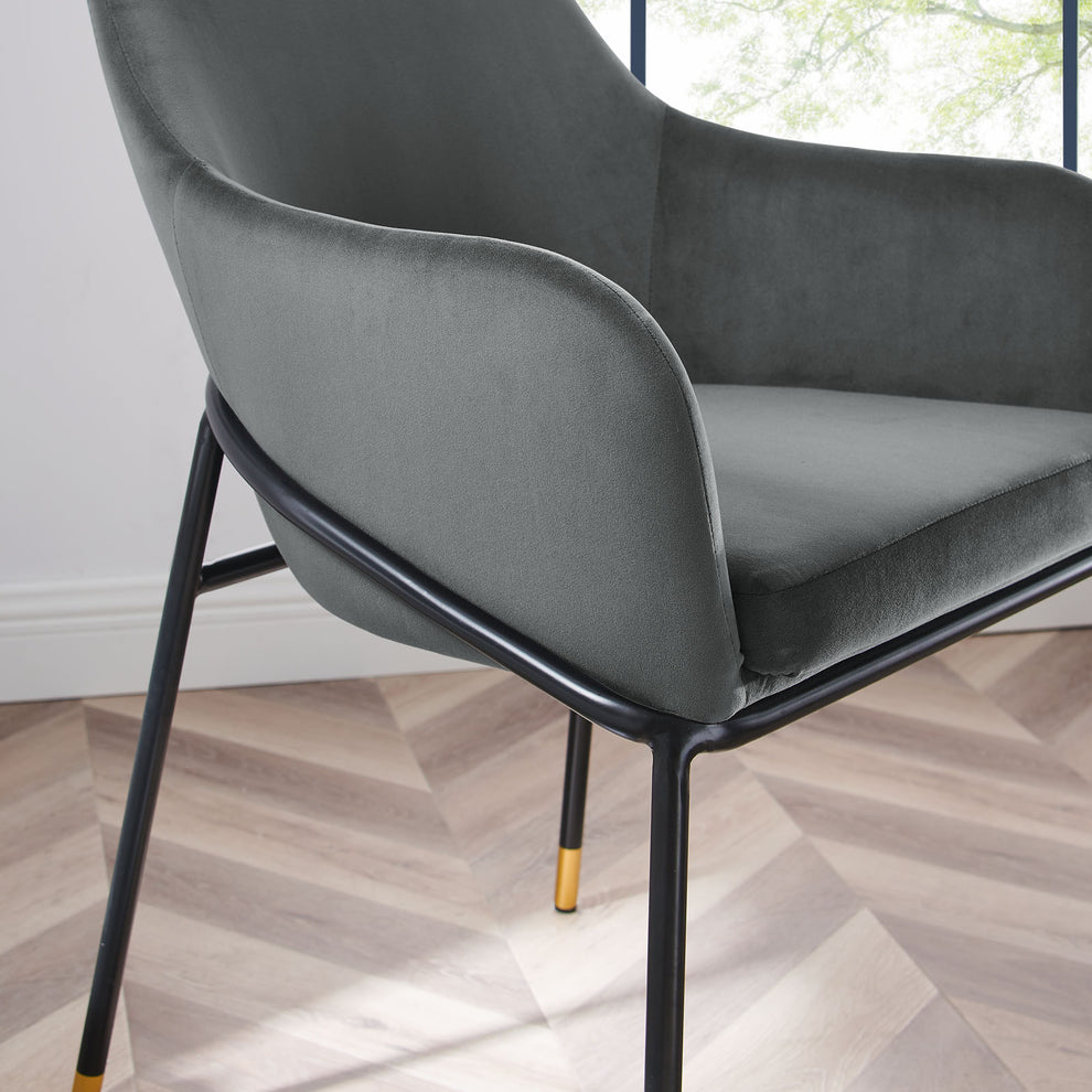 Modway Jovi Performance Velvet Dining Armchair - EEI-4671 | Dining Chairs | Modishstore - 2