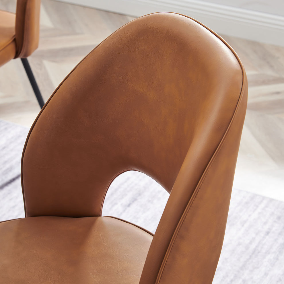 Modway Nico Vegan Leather Dining Chair Set of 2 - EEI-4674 | Dining Chairs | Modishstore - 2
