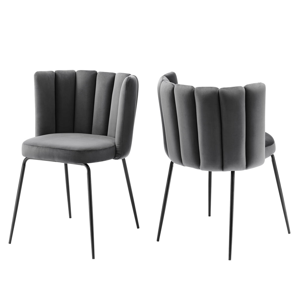 Modway Virtue Performance Velvet Dining Chair Set of 2 - EEI-4675 | Dining Chairs | Modishstore - 17