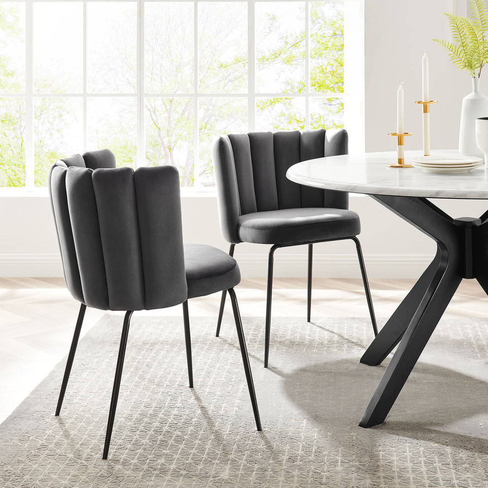 Modway Virtue Performance Velvet Dining Chair Set of 2 - EEI-4675 | Dining Chairs | Modishstore - 19