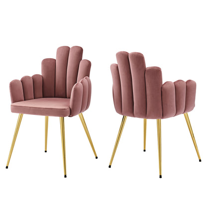 Viceroy Performance Velvet Dining Chair Set of 2 By Modway - EEI-4679 | Dining Chairs | Modishstore - 9