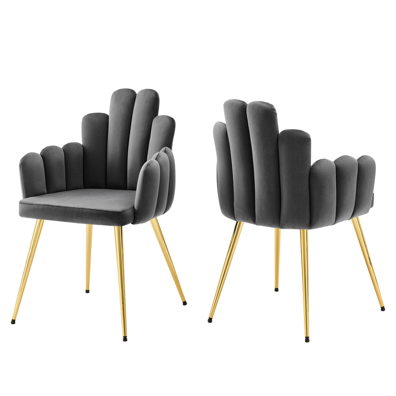Viceroy Performance Velvet Dining Chair Set of 2 By Modway - EEI-4679 | Dining Chairs | Modishstore - 17