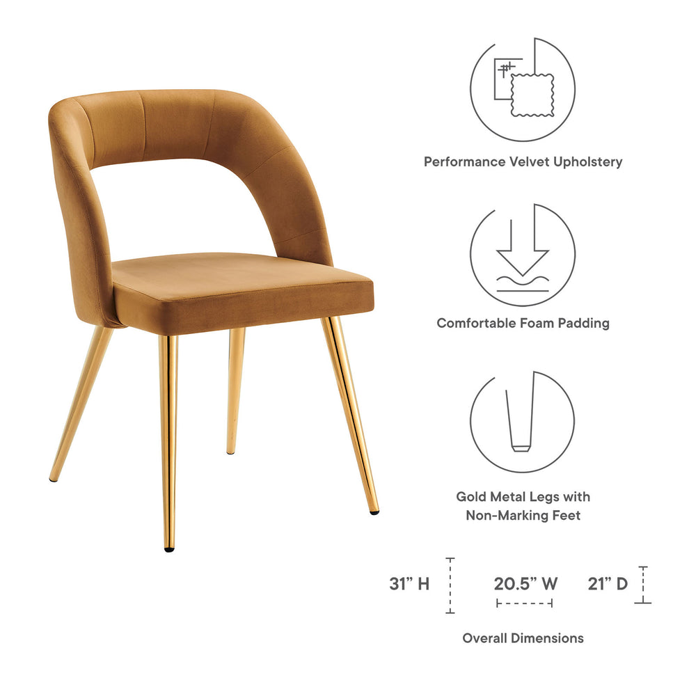 Modway Marciano Performance Velvet Dining Chair - EEI-4680 | Dining Chairs | Modishstore - 7
