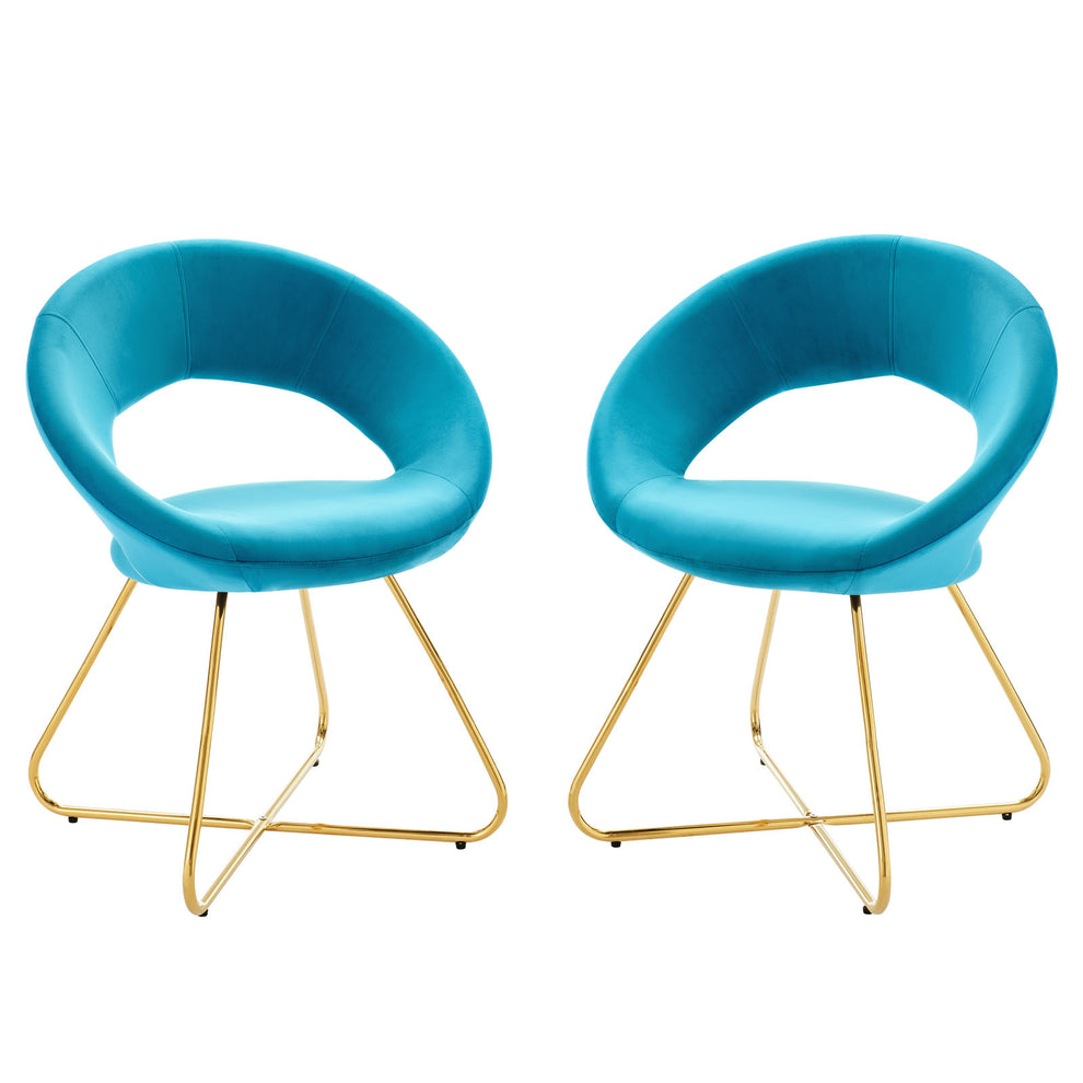 Modway Nouvelle Performance Velvet Dining Chair Set of 2 - EEI-4681 | Dining Chairs | Modishstore - 2