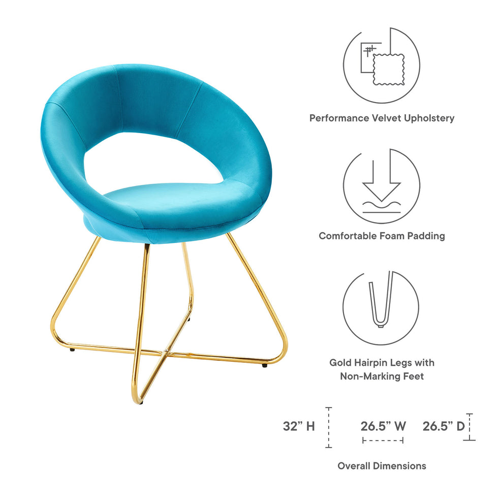 Modway Nouvelle Performance Velvet Dining Chair Set of 2 - EEI-4681 | Dining Chairs | Modishstore - 8
