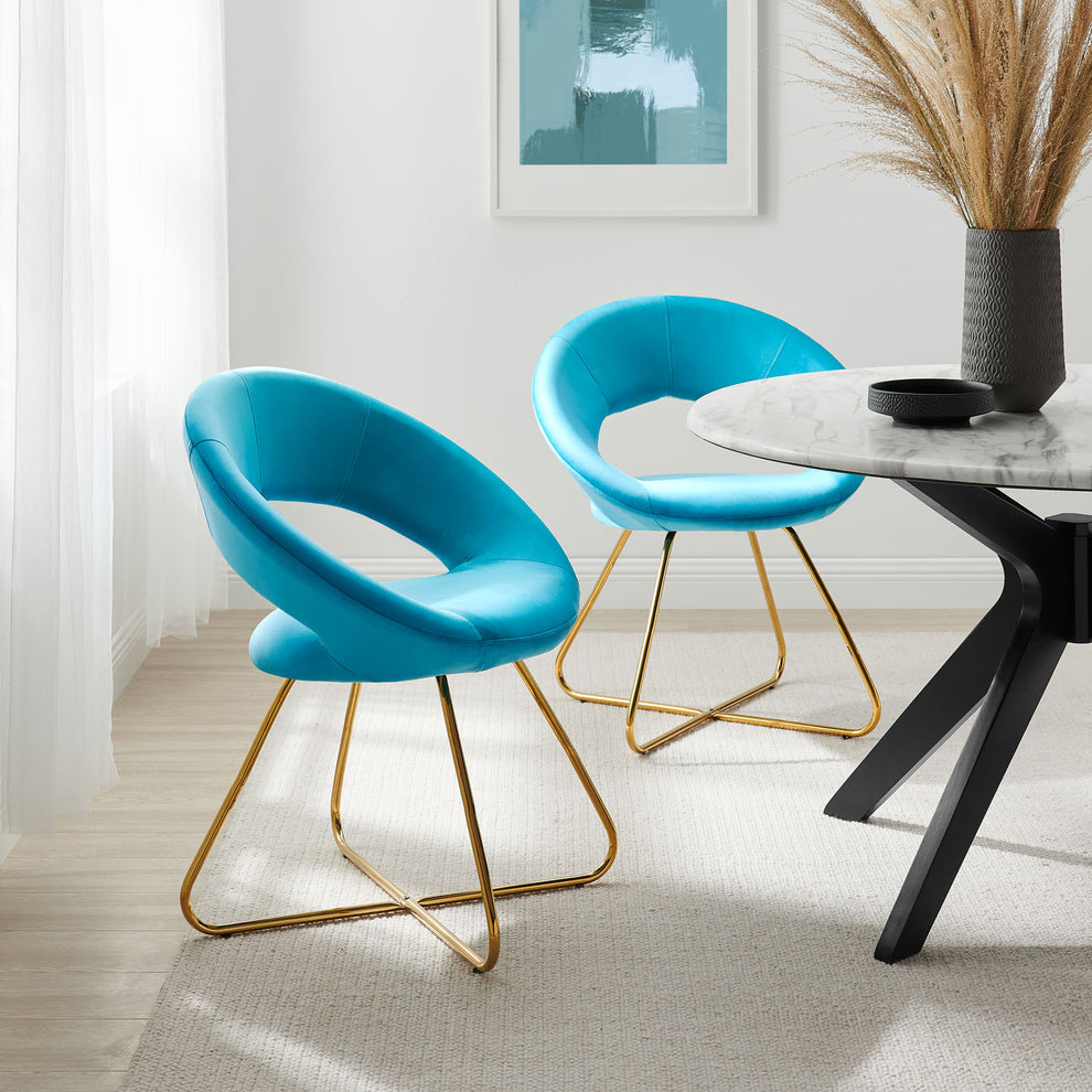 Modway Nouvelle Performance Velvet Dining Chair Set of 2 - EEI-4681 | Dining Chairs | Modishstore - 1