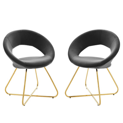 Modway Nouvelle Performance Velvet Dining Chair Set of 2 - EEI-4681 | Dining Chairs | Modishstore - 9