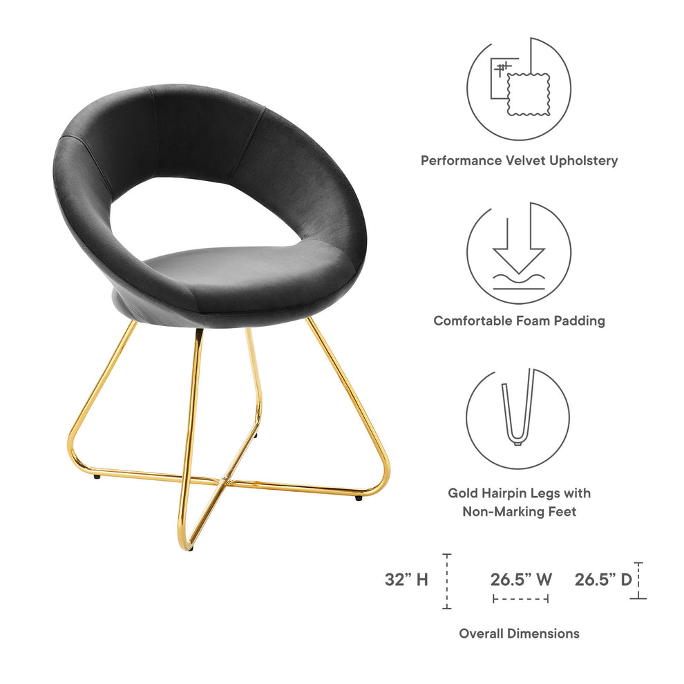 Modway Nouvelle Performance Velvet Dining Chair Set of 2 - EEI-4681 | Dining Chairs | Modishstore - 16