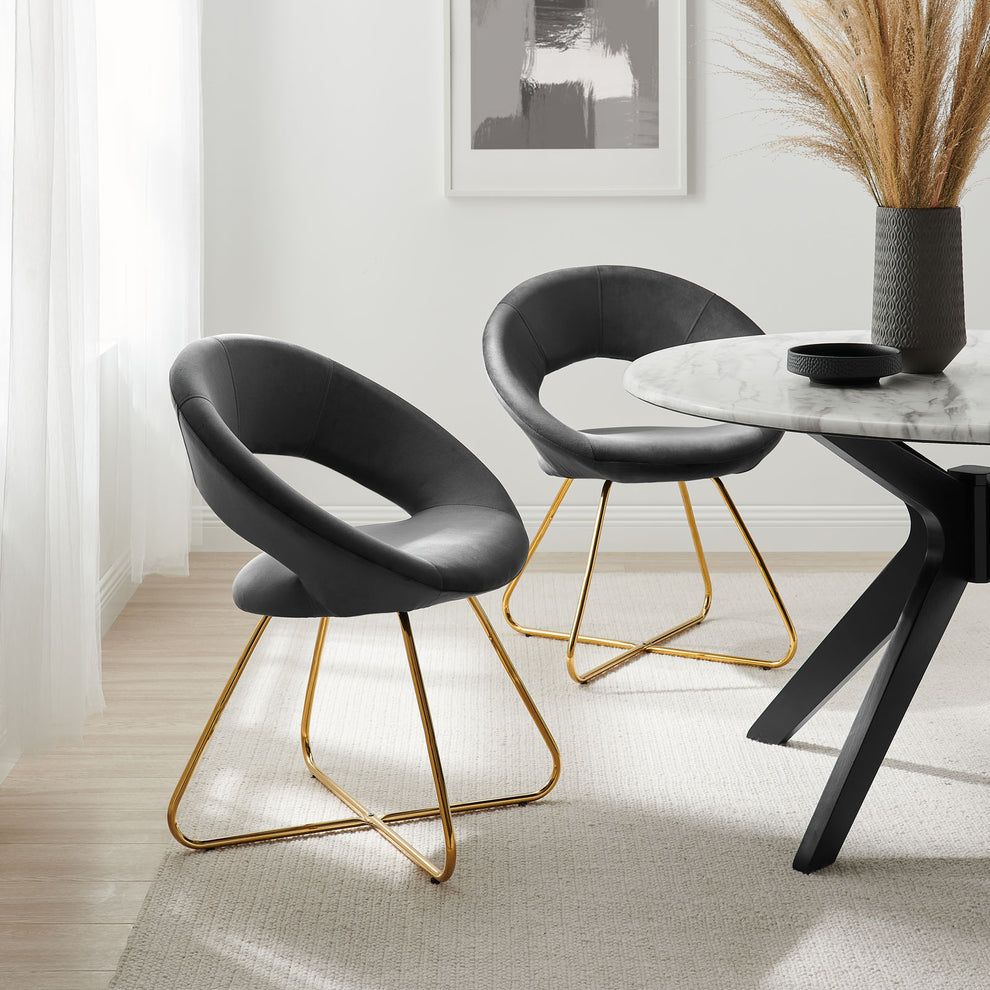 Modway Nouvelle Performance Velvet Dining Chair Set of 2 - EEI-4681 | Dining Chairs | Modishstore - 15
