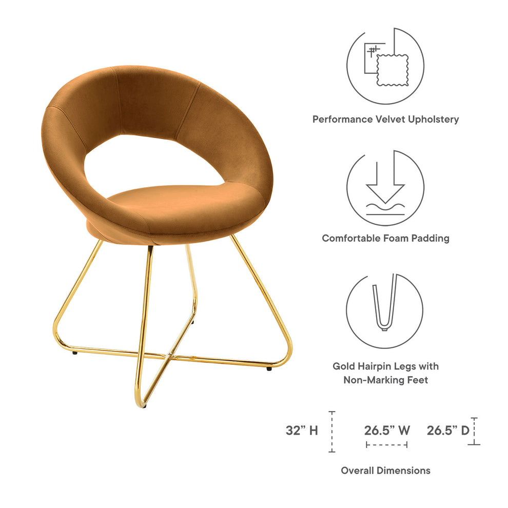 Modway Nouvelle Performance Velvet Dining Chair Set of 2 - EEI-4681 | Dining Chairs | Modishstore - 24