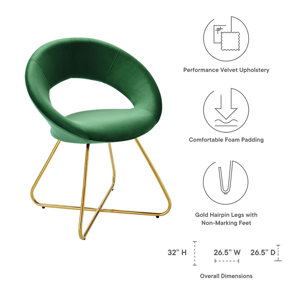 Modway Nouvelle Performance Velvet Dining Chair Set of 2 - EEI-4681 | Dining Chairs | Modishstore - 40