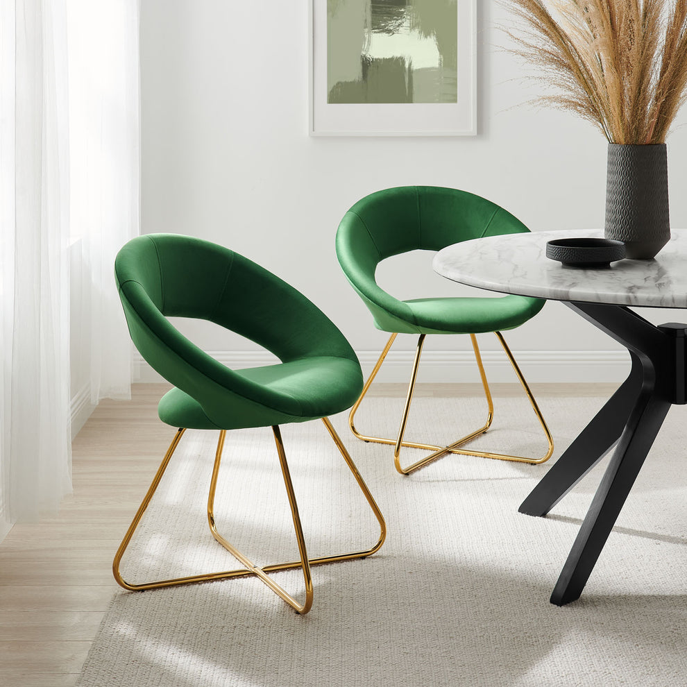 Modway Nouvelle Performance Velvet Dining Chair Set of 2 - EEI-4681 | Dining Chairs | Modishstore - 39