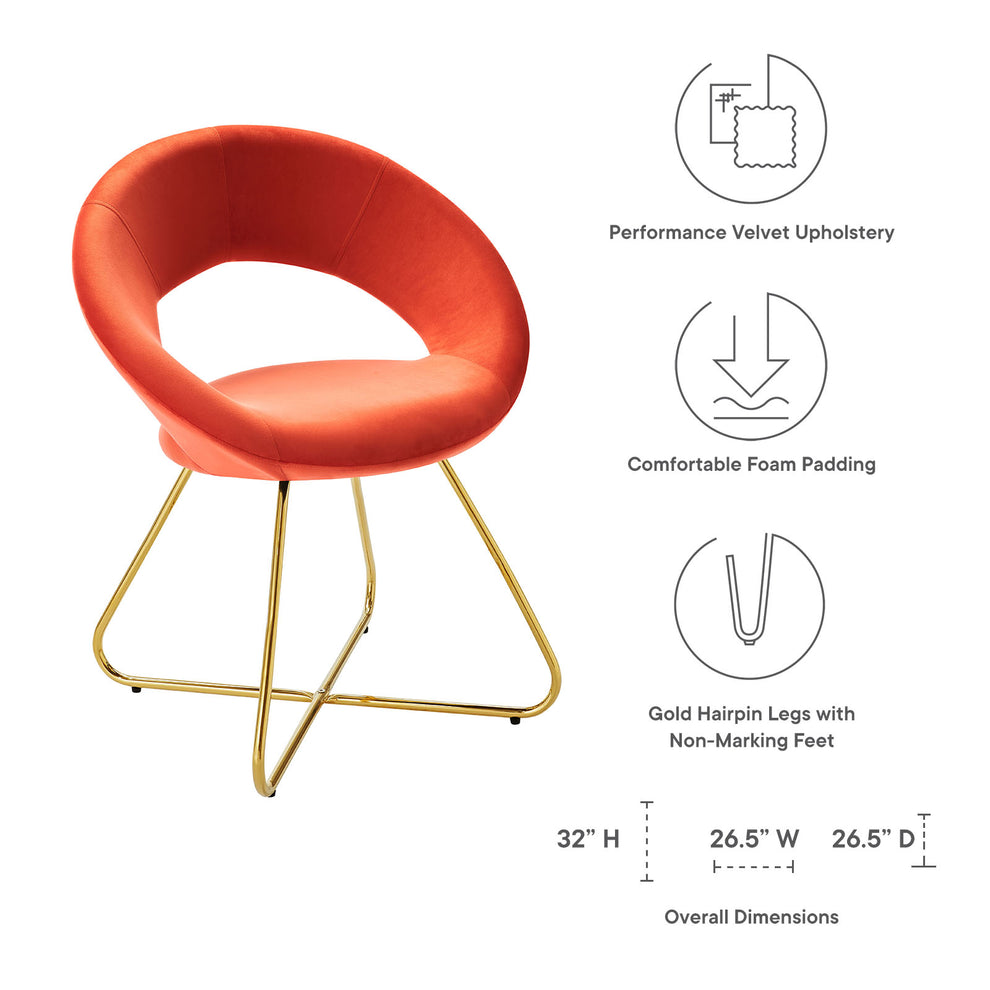 Modway Nouvelle Performance Velvet Dining Chair Set of 2 - EEI-4681 | Dining Chairs | Modishstore - 48