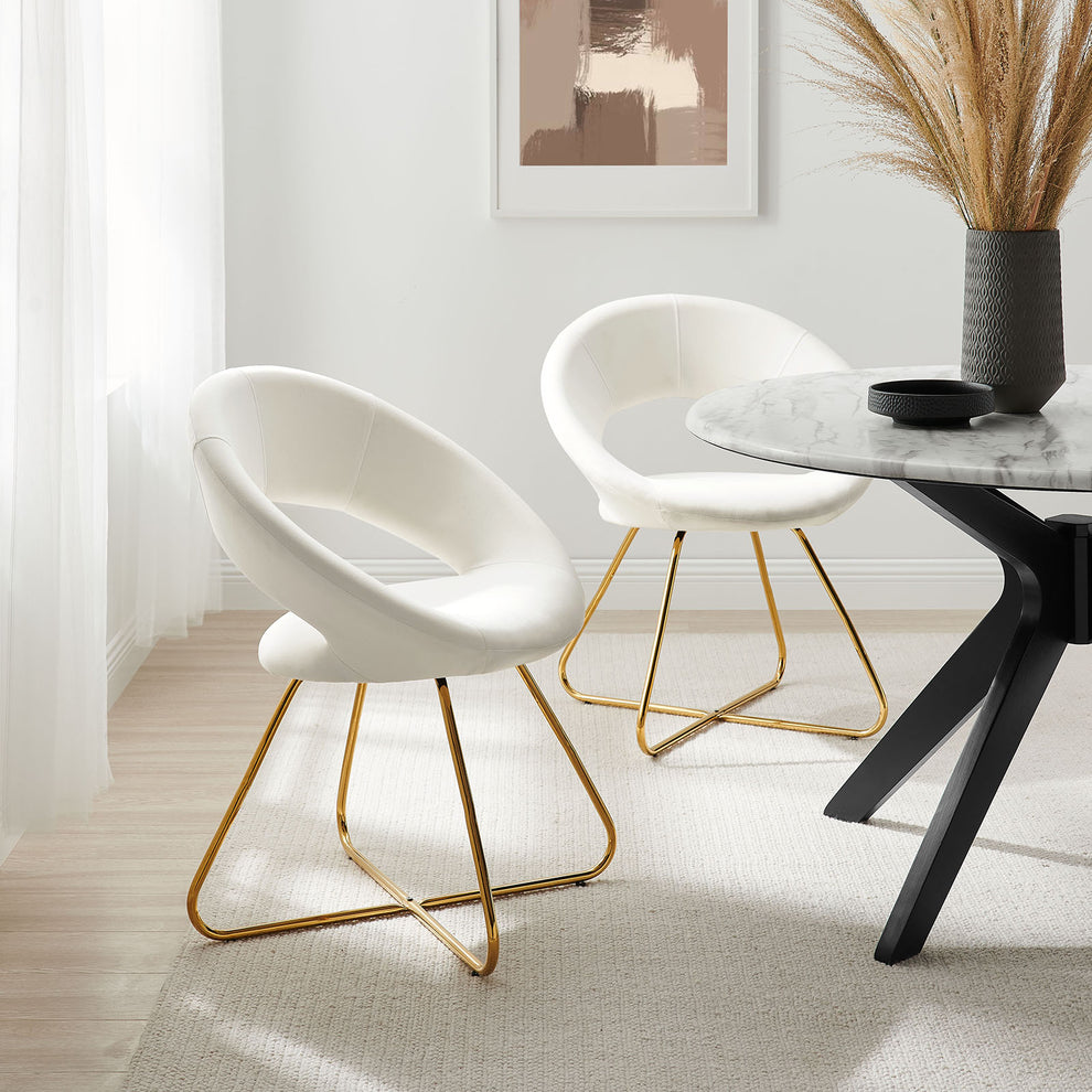 Modway Nouvelle Performance Velvet Dining Chair Set of 2 - EEI-4681 | Dining Chairs | Modishstore - 55
