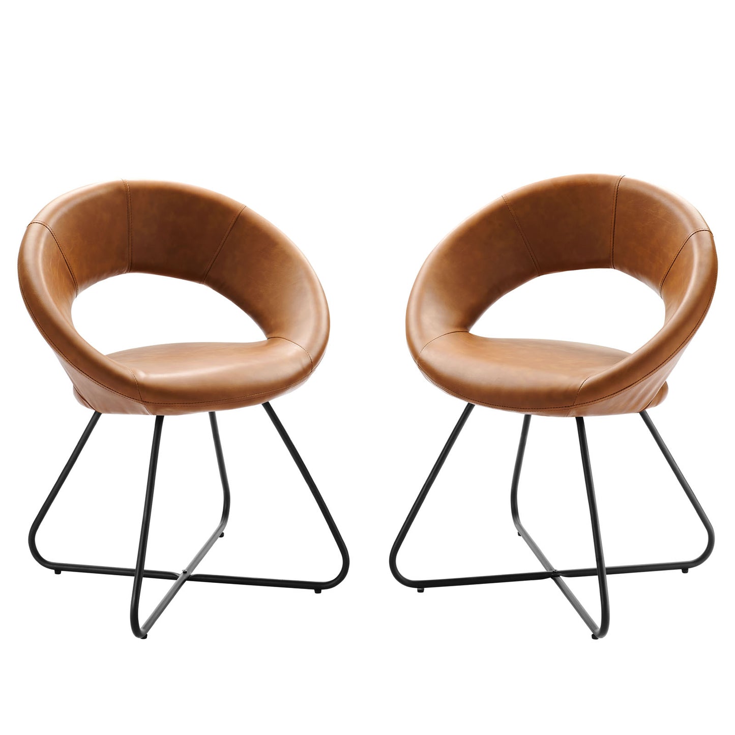 Modway Nouvelle Vegan Leather Dining Chair Set of 2 - EEI-4682 | Dining Chairs | Modishstore - 2