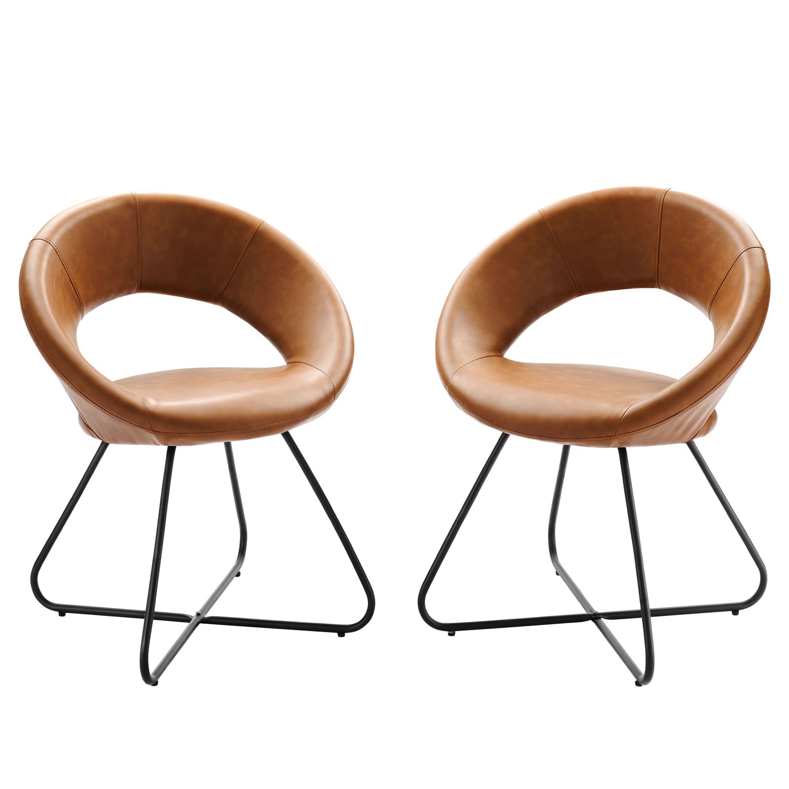 Modway Nouvelle Vegan Leather Dining Chair Set of 2 - EEI-4682 | Dining Chairs | Modishstore - 2
