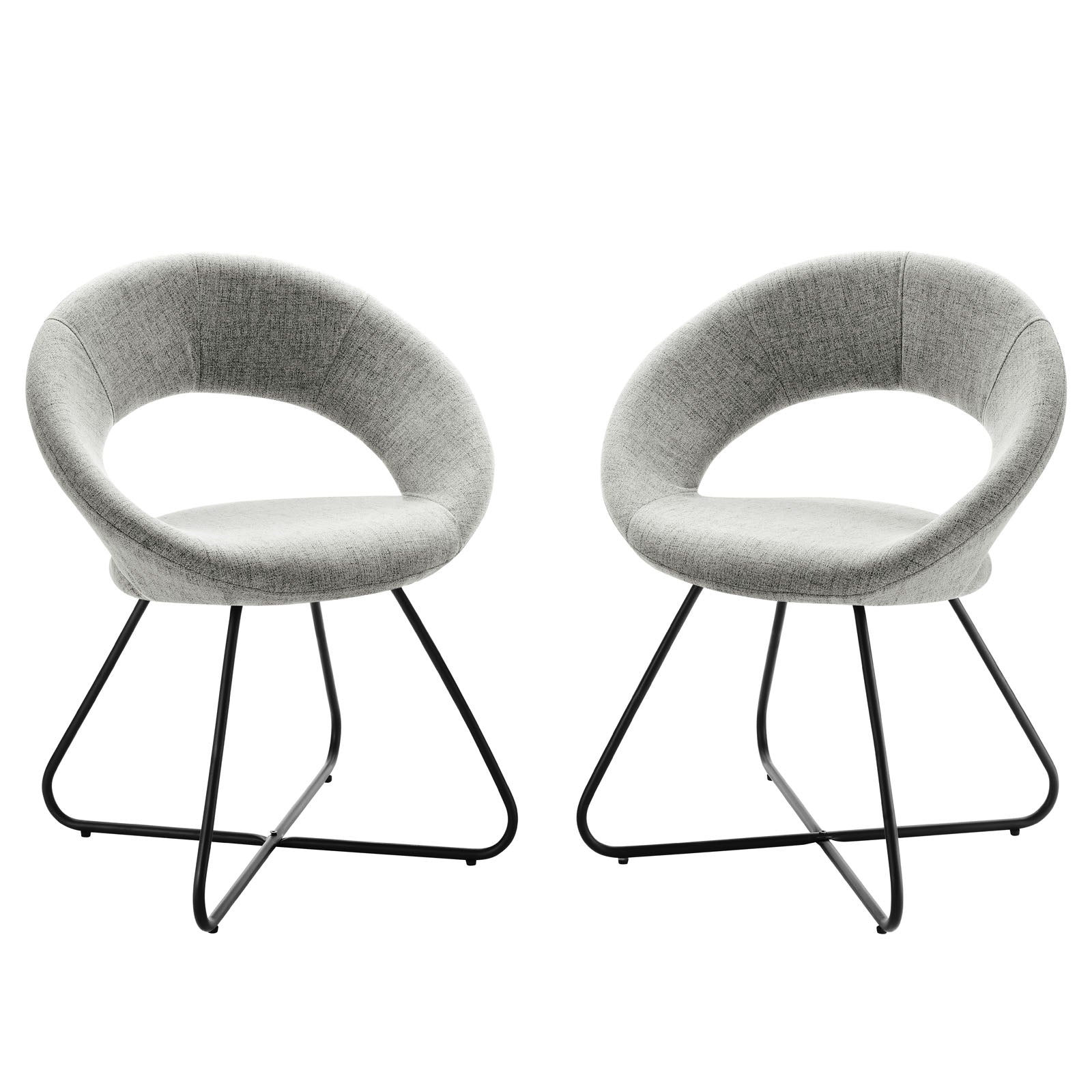 Modway Nouvelle Upholstered Fabric Dining Chair Set of 2 | Dining Chairs | Modishstore-10