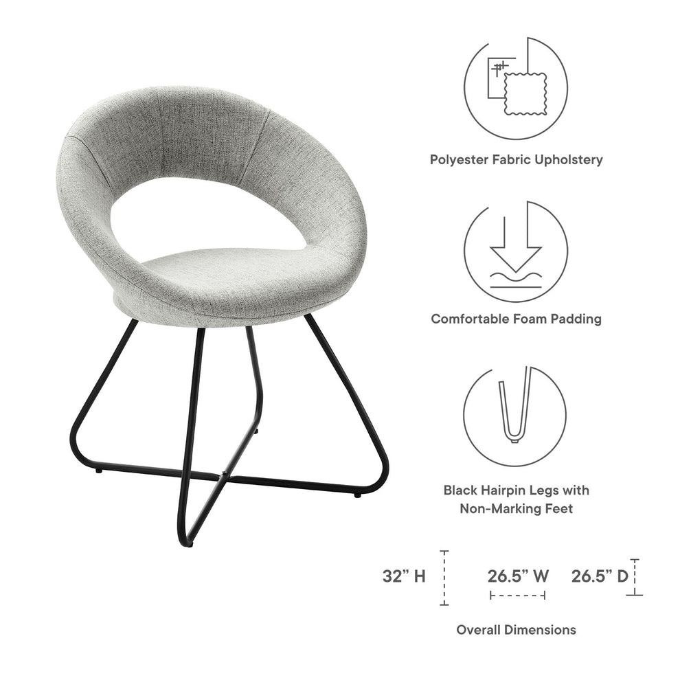 Modway Nouvelle Upholstered Fabric Dining Chair Set of 2 - EEI-4683 | Dining Chairs | Modishstore - 23