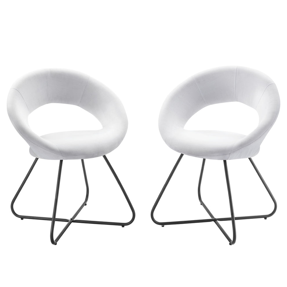 Modway Nouvelle Upholstered Fabric Dining Chair Set of 2 - EEI-4683 | Dining Chairs | Modishstore - 9