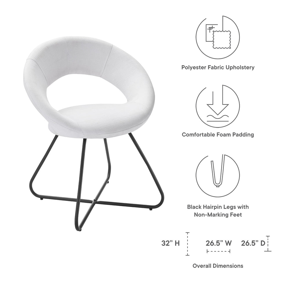 Modway Nouvelle Upholstered Fabric Dining Chair Set of 2 - EEI-4683 | Dining Chairs | Modishstore - 24