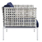 Modway Harmony 3-Piece  Sunbrella® Basket Weave Outdoor Patio Aluminum Seating Set | Outdoor Sofas, Loveseats & Sectionals | Modishstore-7