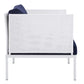 Harmony 3-Piece  Sunbrella® Outdoor Patio Aluminum Seating Set By Modway - EEI-4686 | Outdoor Sofas, Loveseats & Sectionals | Modishstore - 4