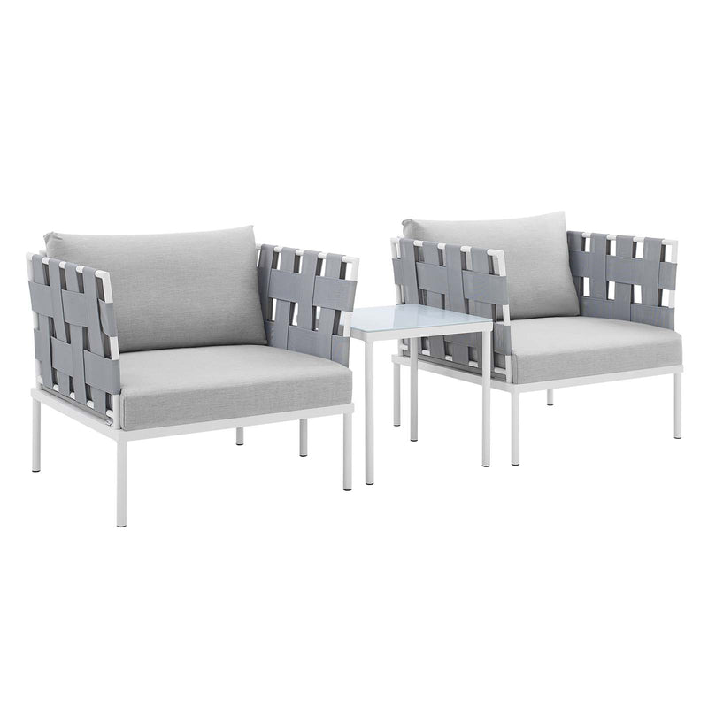 Harmony 3-Piece  Sunbrella® Outdoor Patio Aluminum Seating Set By Modway - EEI-4687 | Outdoor Chairs | Modishstore - 2