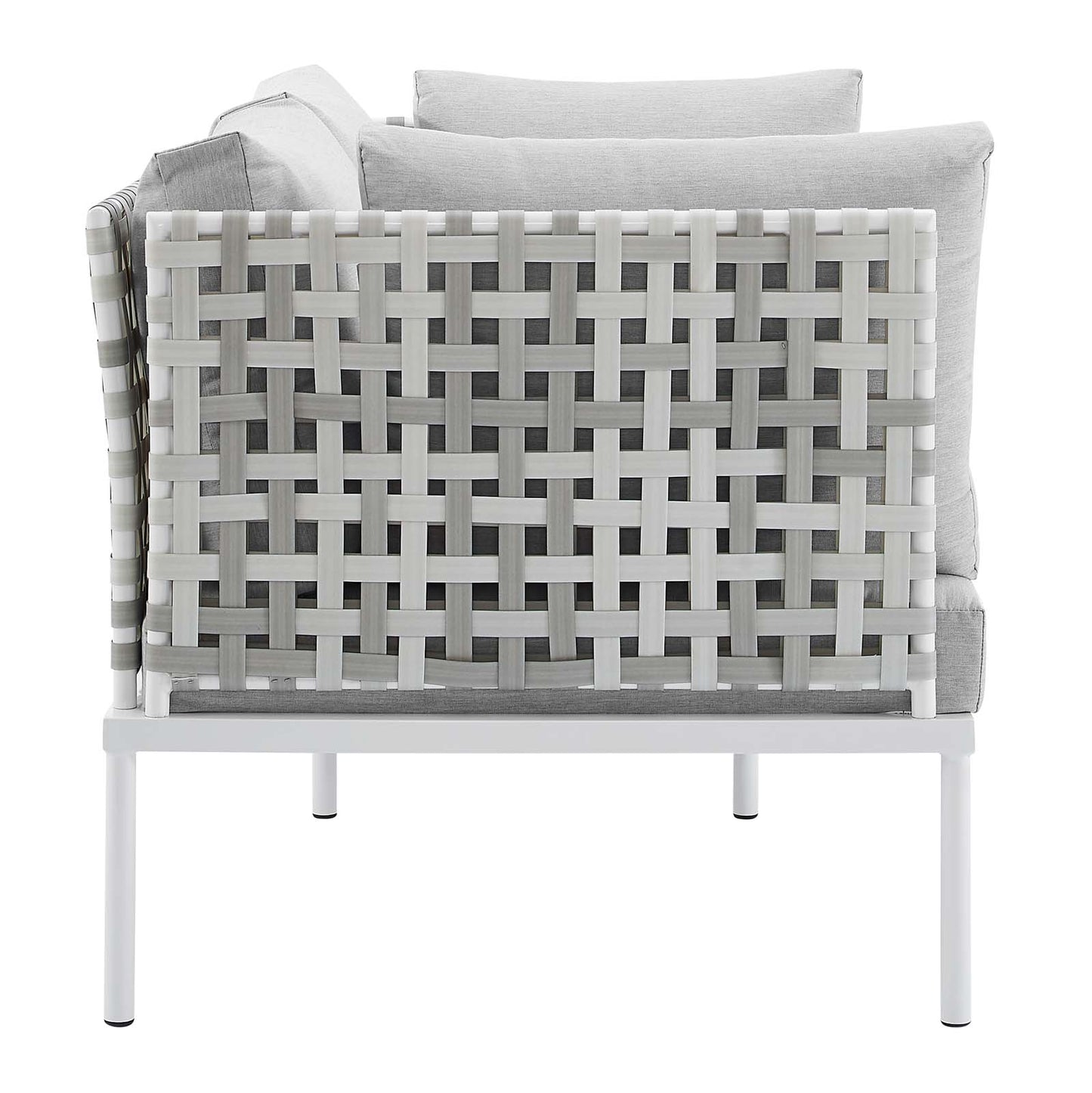 Modway Harmony 4-Piece  Sunbrella® Basket Weave Outdoor Patio Aluminum Seating Set | Outdoor Sofas, Loveseats & Sectionals | Modishstore-3