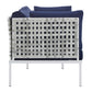 Modway Harmony 4-Piece  Sunbrella® Basket Weave Outdoor Patio Aluminum Seating Set | Outdoor Sofas, Loveseats & Sectionals | Modishstore-6