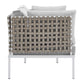 Harmony 4-Piece  Sunbrella® Basket Weave Outdoor Patio Aluminum Seating Set By Modway - EEI-4689 | Outdoor Sofas, Loveseats & Sectionals | Modishstore - 7
