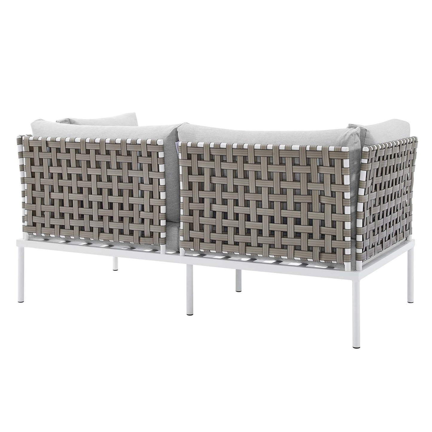 Harmony 4-Piece  Sunbrella® Basket Weave Outdoor Patio Aluminum Seating Set By Modway - EEI-4689 | Outdoor Sofas, Loveseats & Sectionals | Modishstore - 8