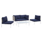 Harmony 4-Piece  Sunbrella® Basket Weave Outdoor Patio Aluminum Seating Set By Modway - EEI-4689 | Outdoor Sofas, Loveseats & Sectionals | Modishstore - 13
