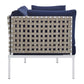 Harmony 4-Piece  Sunbrella® Basket Weave Outdoor Patio Aluminum Seating Set By Modway - EEI-4689 | Outdoor Sofas, Loveseats & Sectionals | Modishstore - 19