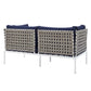 Harmony 4-Piece  Sunbrella® Basket Weave Outdoor Patio Aluminum Seating Set By Modway - EEI-4689 | Outdoor Sofas, Loveseats & Sectionals | Modishstore - 20