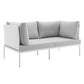 Modway Harmony 4-Piece  Sunbrella® Outdoor Patio Aluminum Seating Set | Outdoor Sofas, Loveseats & Sectionals | Modishstore-2