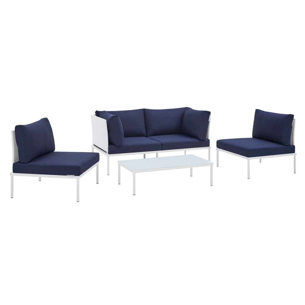 Modway Harmony 4-Piece  Sunbrella® Outdoor Patio Aluminum Seating Set - EEI-4690 | Outdoor Sofas, Loveseats & Sectionals | Modishstore - 4