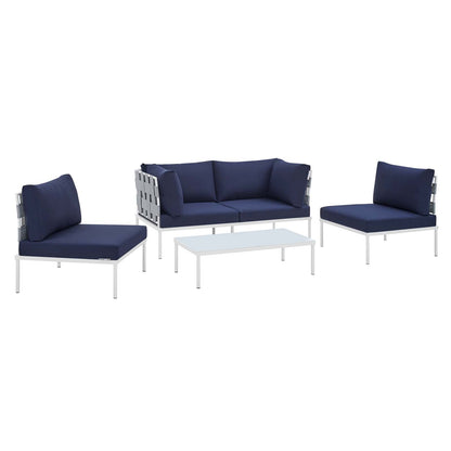 Harmony 4-Piece  Sunbrella® Outdoor Patio Aluminum Seating Set By Modway - EEI-4691 | Outdoor Sofas, Loveseats & Sectionals | Modishstore - 13