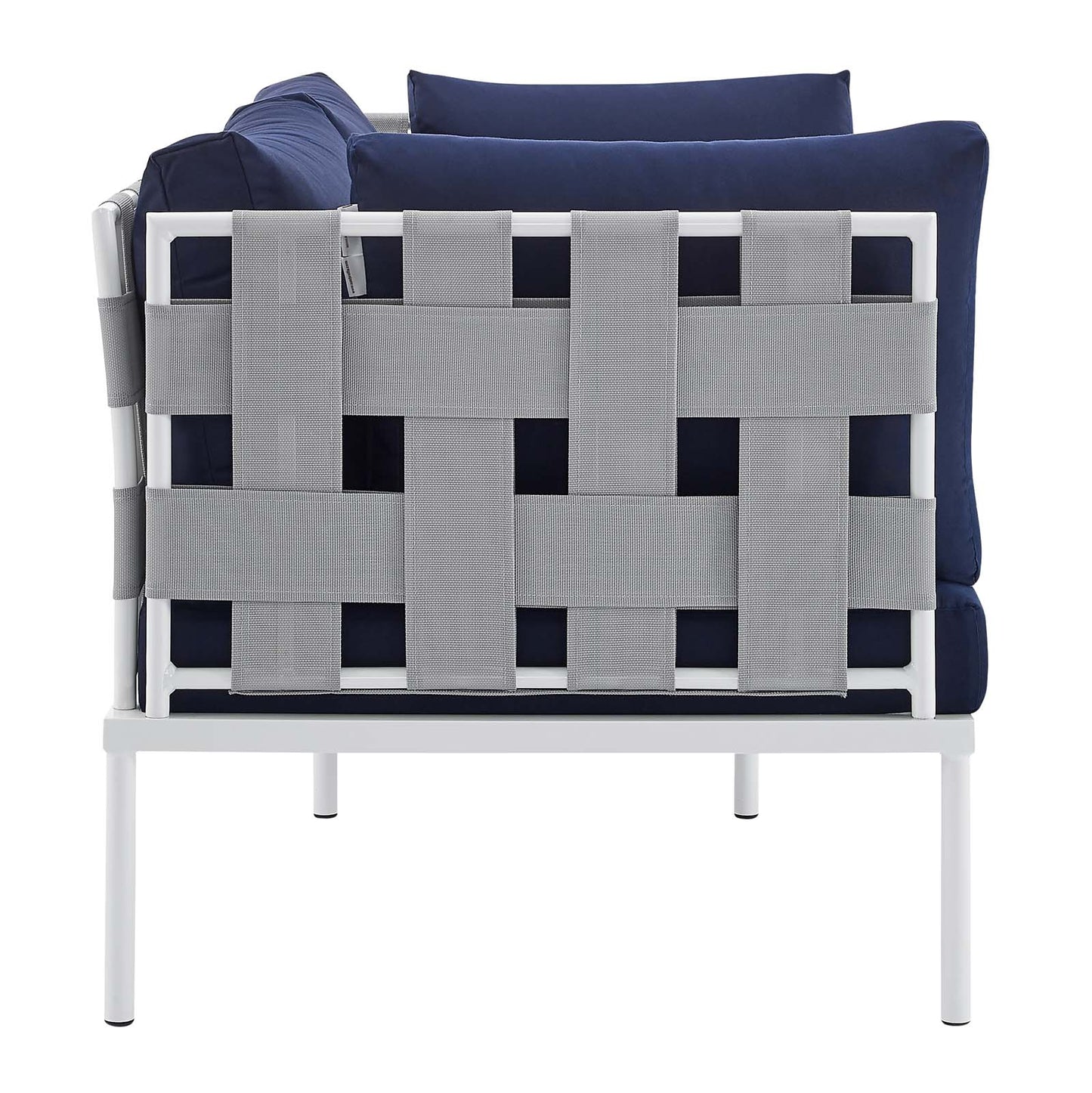 Harmony 4-Piece  Sunbrella® Outdoor Patio Aluminum Seating Set By Modway - EEI-4691 | Outdoor Sofas, Loveseats & Sectionals | Modishstore - 19