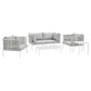 Modway Harmony 5-Piece  Sunbrella® Basket Weave Outdoor Patio Aluminum Seating Set - EEI-4692 | Outdoor Sofas, Loveseats & Sectionals | Modishstore - 1