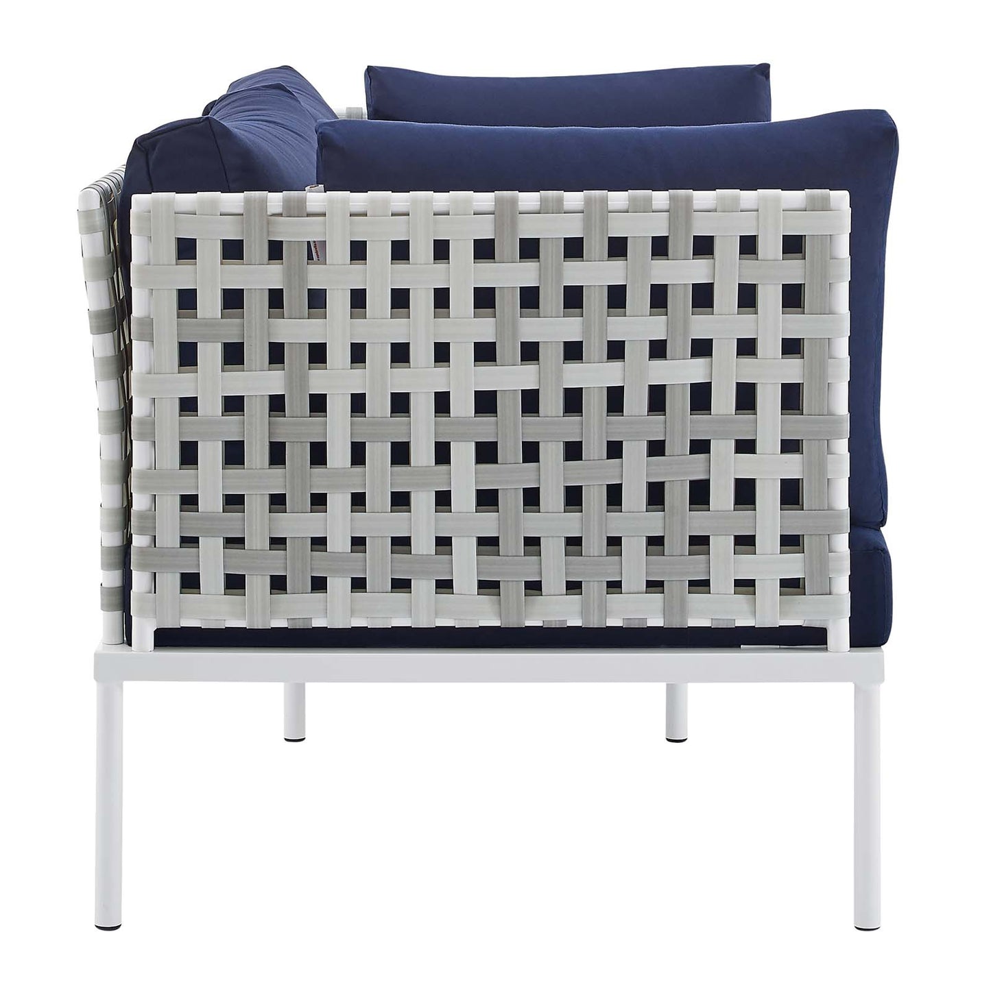 Modway Harmony 5-Piece  Sunbrella® Basket Weave Outdoor Patio Aluminum Seating Set | Outdoor Sofas, Loveseats & Sectionals | Modishstore-6