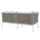 Harmony 5-Piece  Sunbrella® Basket Weave Outdoor Patio Aluminum Seating Set By Modway - EEI-4693 | Outdoor Sofas, Loveseats & Sectionals | Modishstore - 11