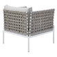 Harmony 5-Piece  Sunbrella® Basket Weave Outdoor Patio Aluminum Seating Set By Modway - EEI-4693 | Outdoor Sofas, Loveseats & Sectionals | Modishstore - 14