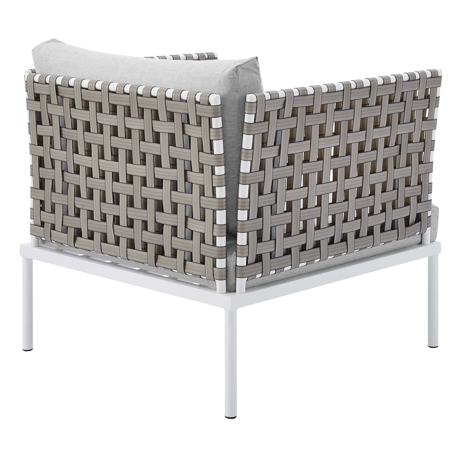 Harmony 5-Piece  Sunbrella® Basket Weave Outdoor Patio Aluminum Seating Set By Modway - EEI-4693 | Outdoor Sofas, Loveseats & Sectionals | Modishstore - 14