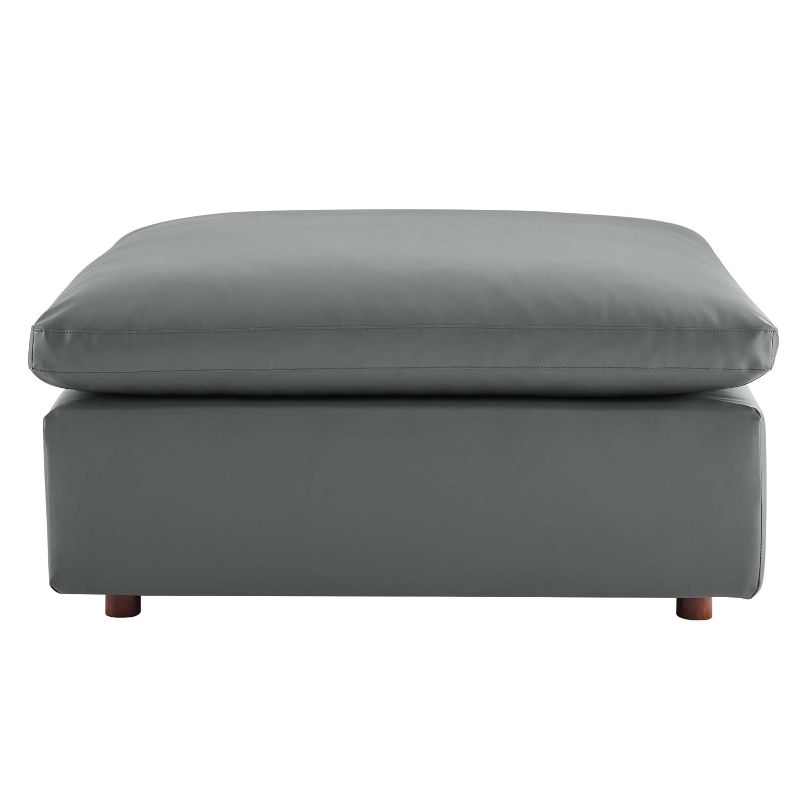 Modway Commix Down Filled Overstuffed Vegan Leather Ottoman - EEI-4695 | Modishstore - 2