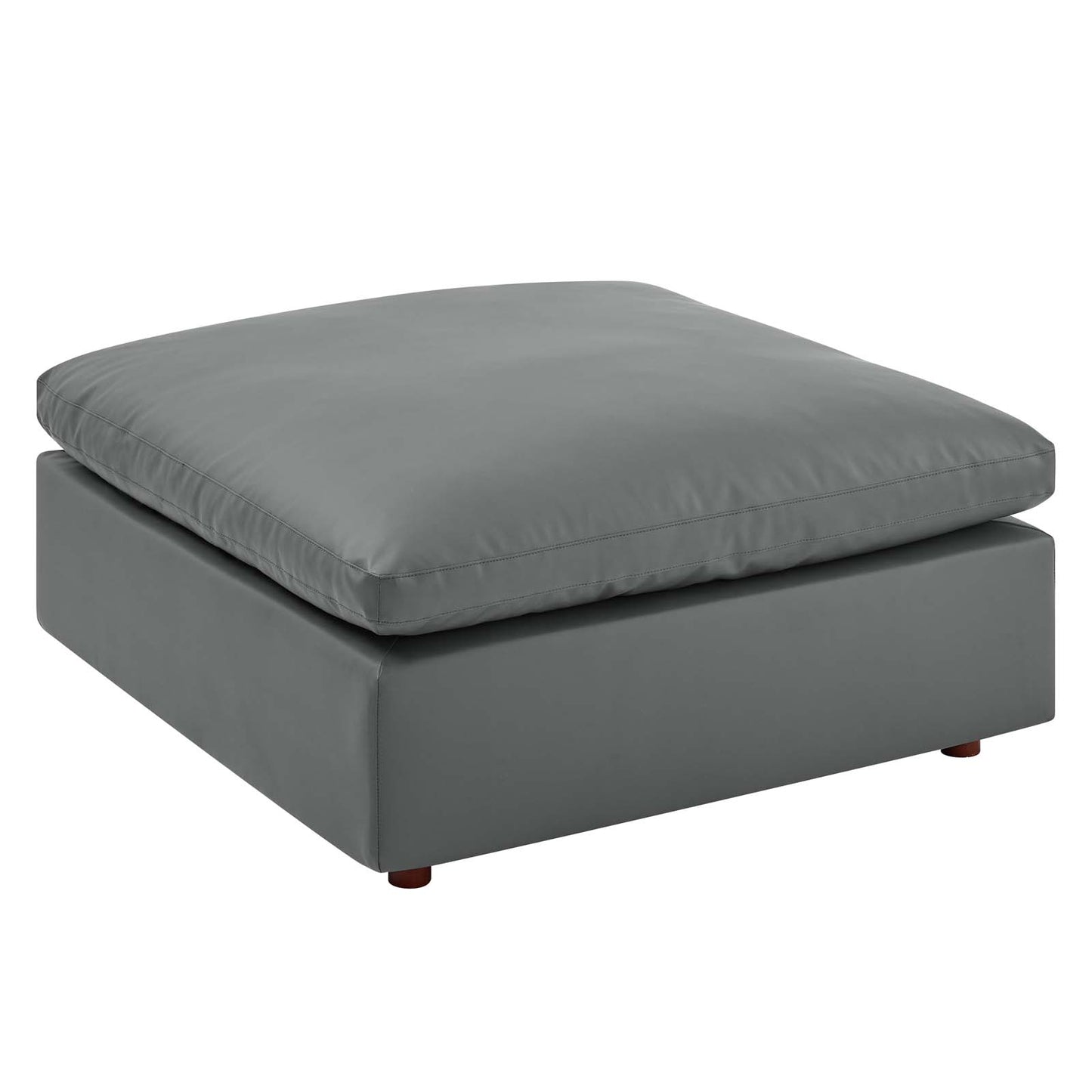 Modway Commix Down Filled Overstuffed Vegan Leather Ottoman - EEI-4695 | Modishstore - 3