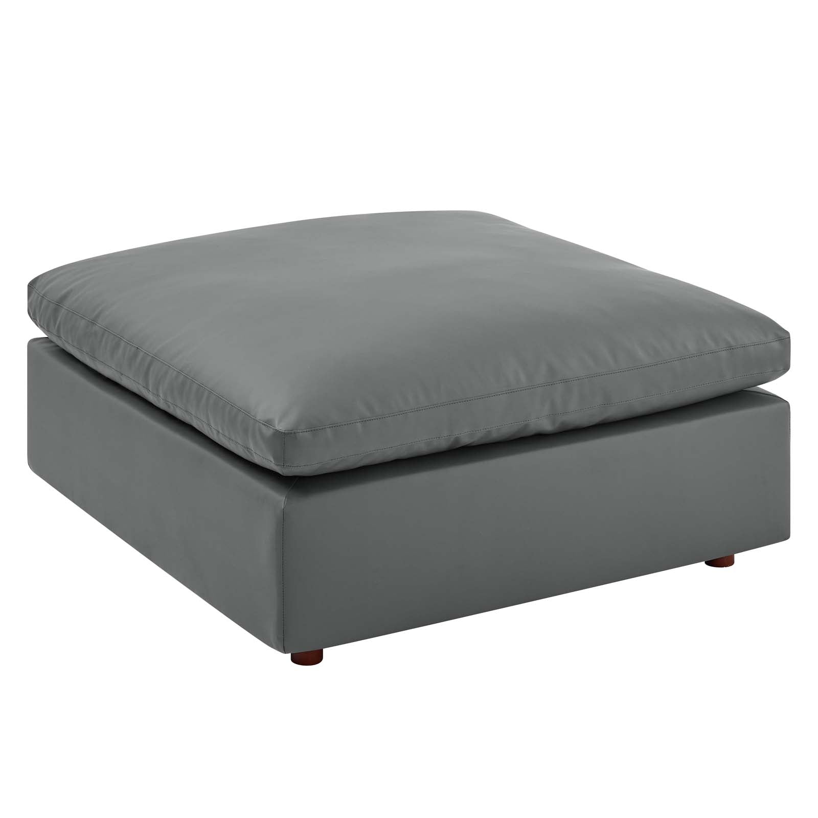 Modway Commix Down Filled Overstuffed Vegan Leather Ottoman - EEI-4695 | Modishstore - 3