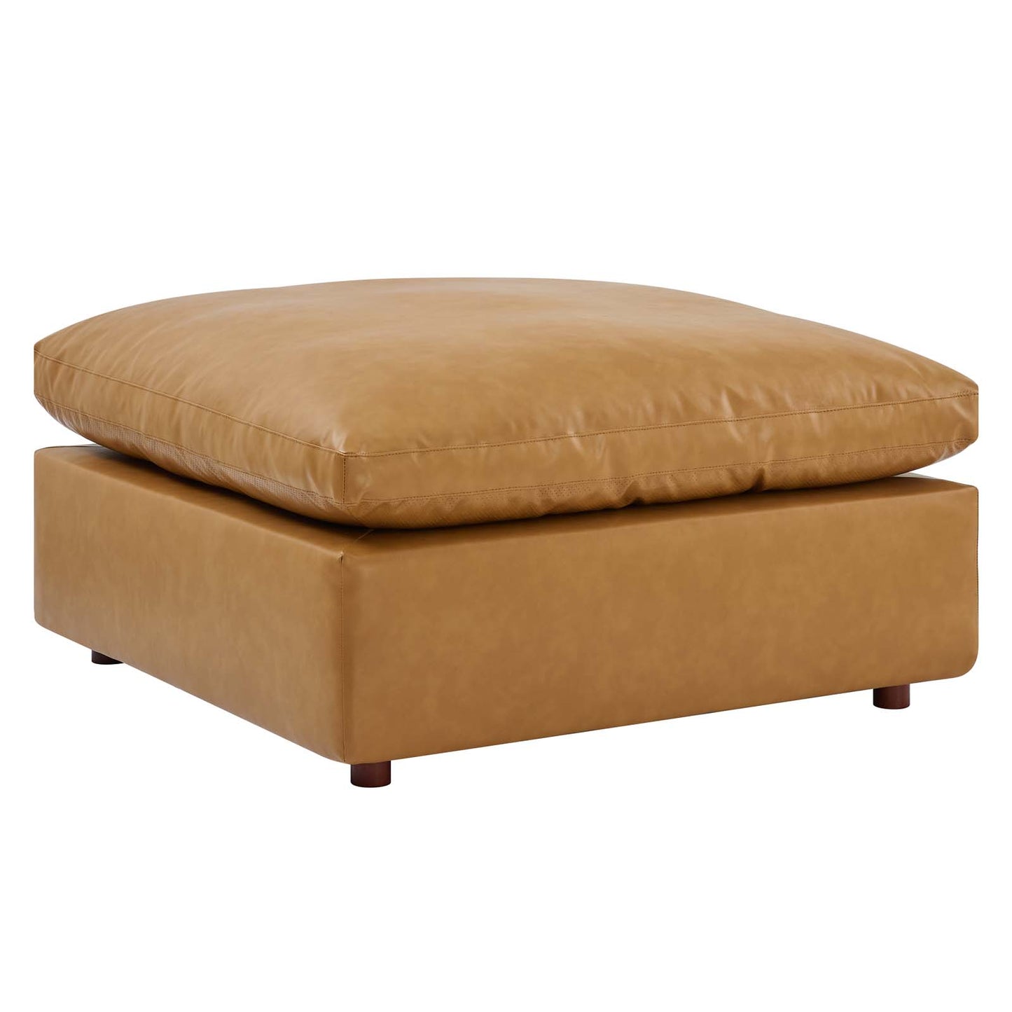 Modway Commix Down Filled Overstuffed Vegan Leather Ottoman - EEI-4695 | Modishstore - 4