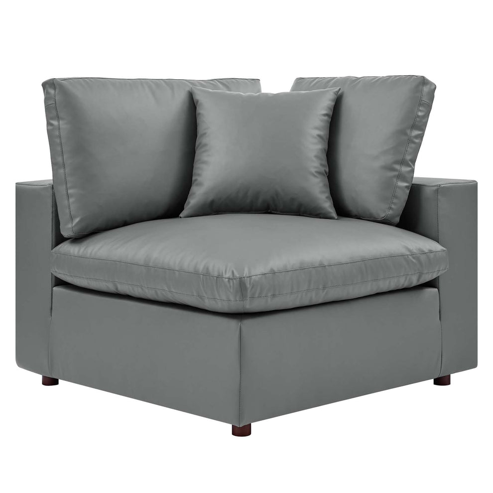 Modway Commix Down Filled Overstuffed Vegan Leather Corner Chair - EEI-4696 | Lounge Chairs | Modishstore - 1