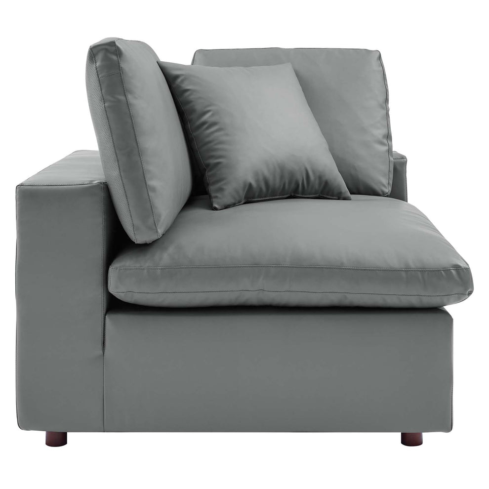 Modway Commix Down Filled Overstuffed Vegan Leather Corner Chair - EEI-4696 | Lounge Chairs | Modishstore - 2